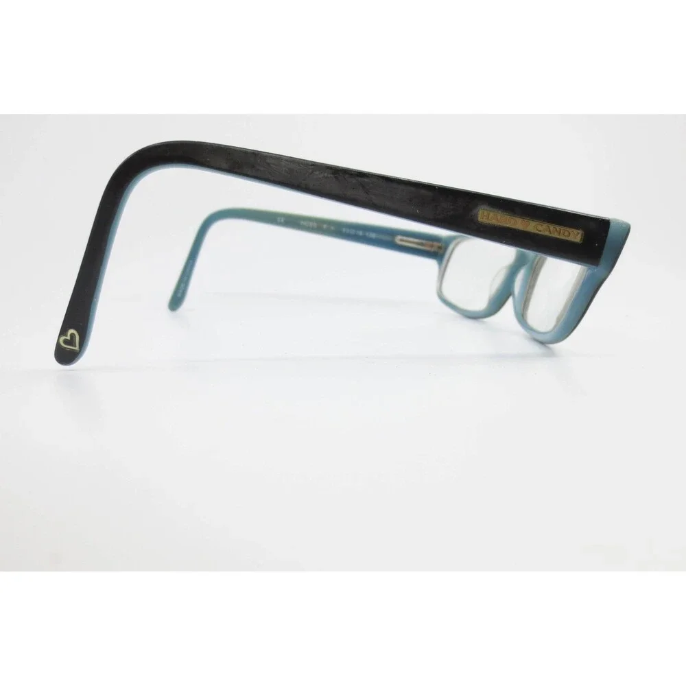 Hard Candy HC03 Eyeglasses Black Teal Rectangular Frames 53-16-135 HC03 P_K